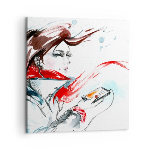 Lærredstryk - Billede på lærred - Noget spiller inden i mig - 50x50 cm