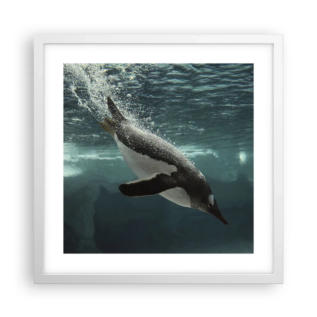 Plakat i hvid ramme - Velkommen til min verden - 40x40 cm