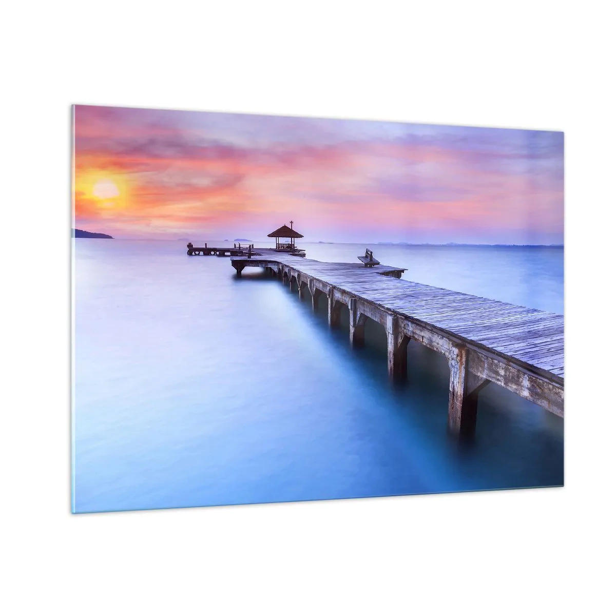 Billede på glas - Et hav af ro til horisonten - 100x70 cm