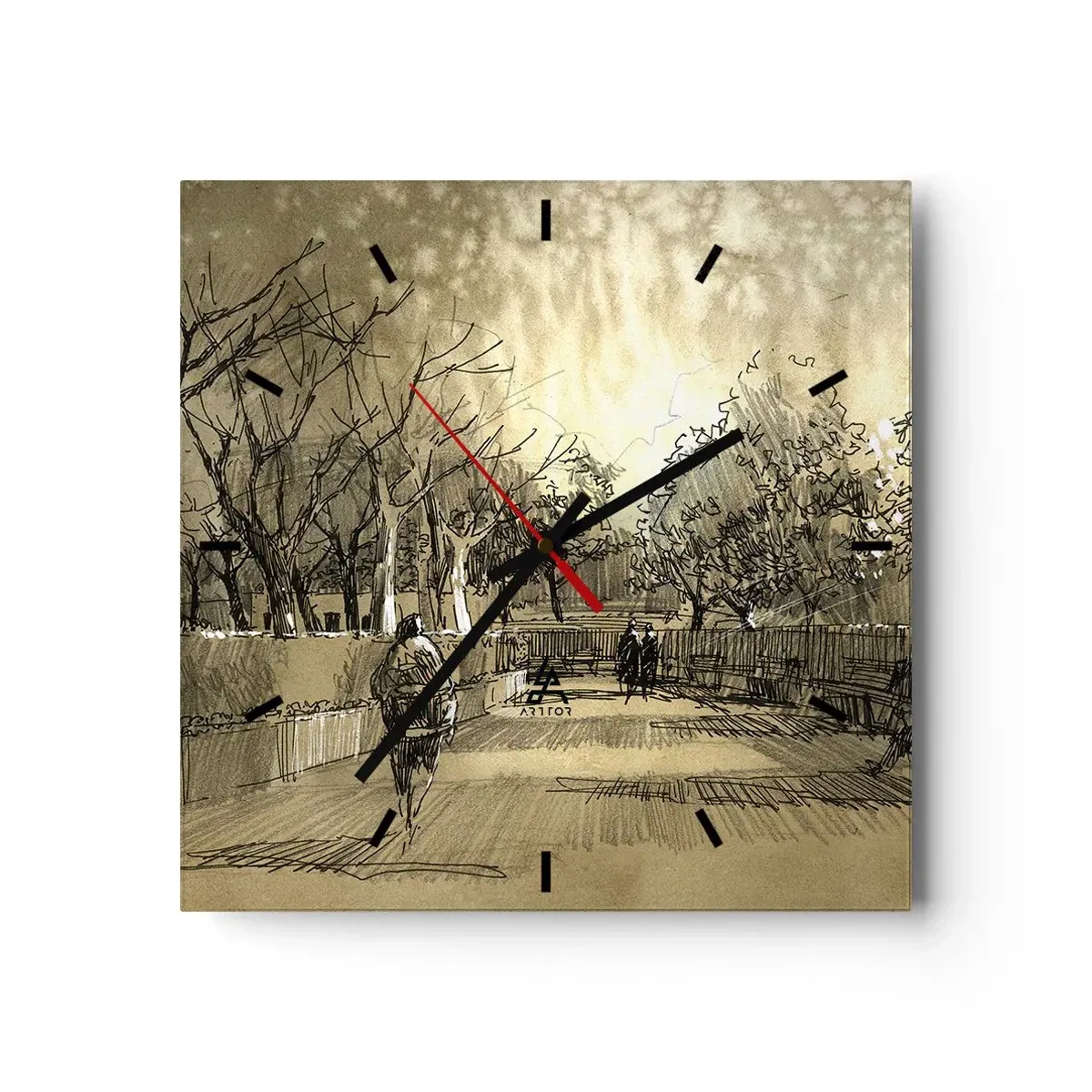 Vægur, Uret - Et øjeblik med fjer - 30x30 cm