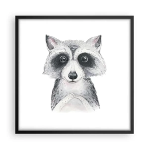 Plakat i sort ramme - Et øjeblik til at trække på skuldrene - 50x50 cm