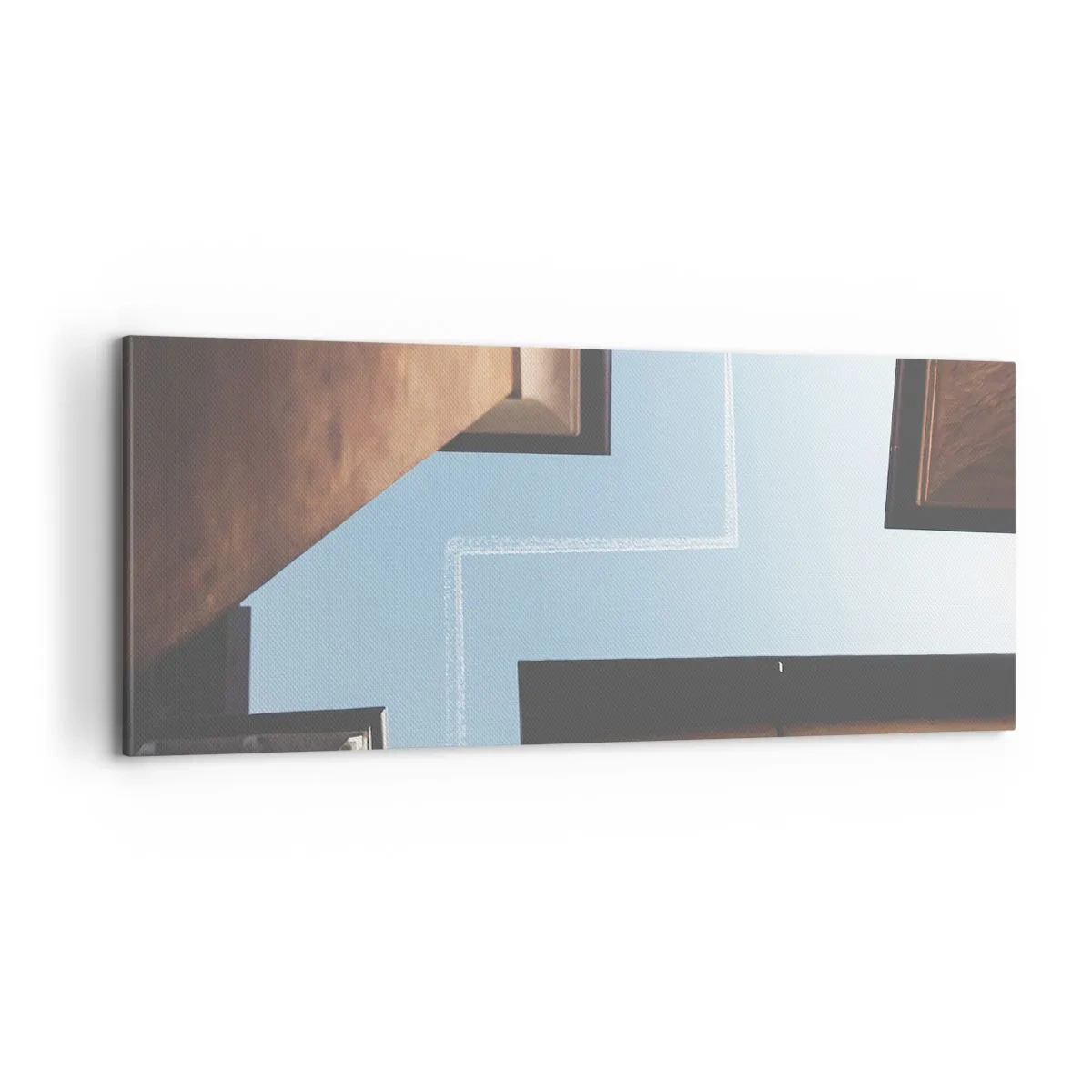 Lærredstryk - Billede på lærred - Over den urbane labyrint - 100x40 cm