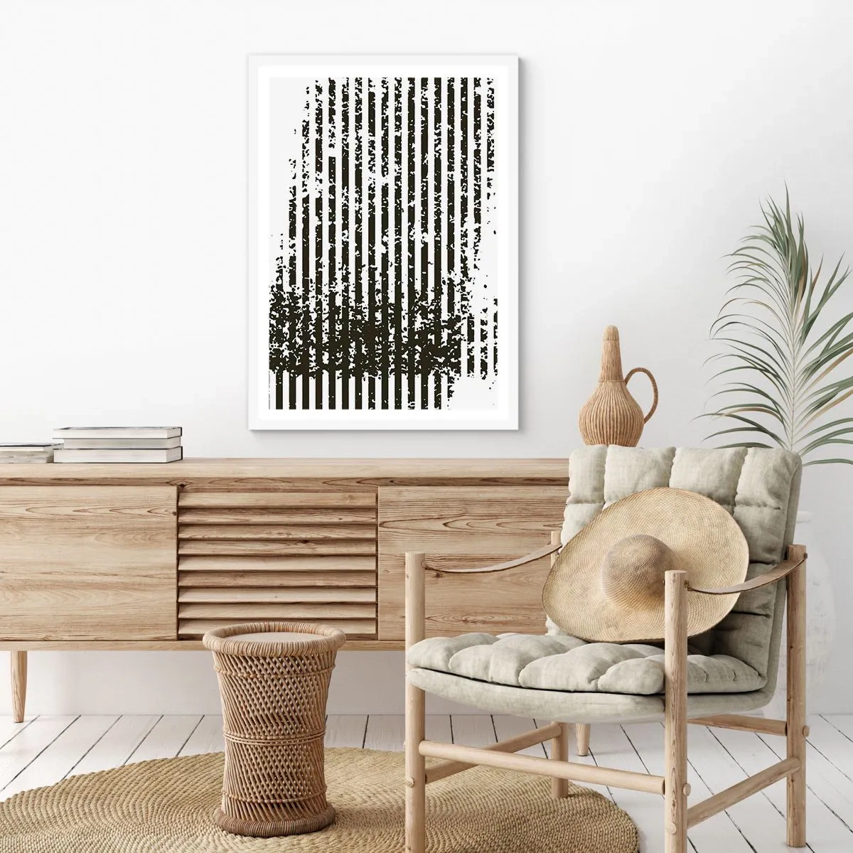 Plakat i hvid ramme - Rytme og støj - 50x70 cm