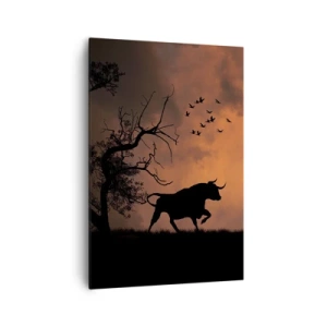 Lærredstryk - Billede på lærred - Naturens dramatiske skuespil - 70x100 cm