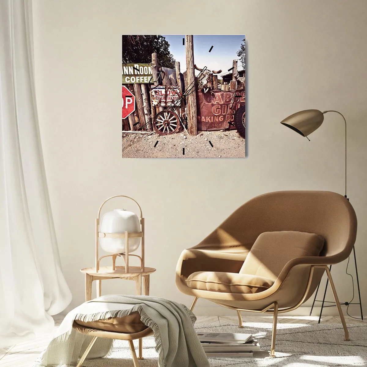 Vægur, Uret - Og tiden er stoppet - 40x40 cm