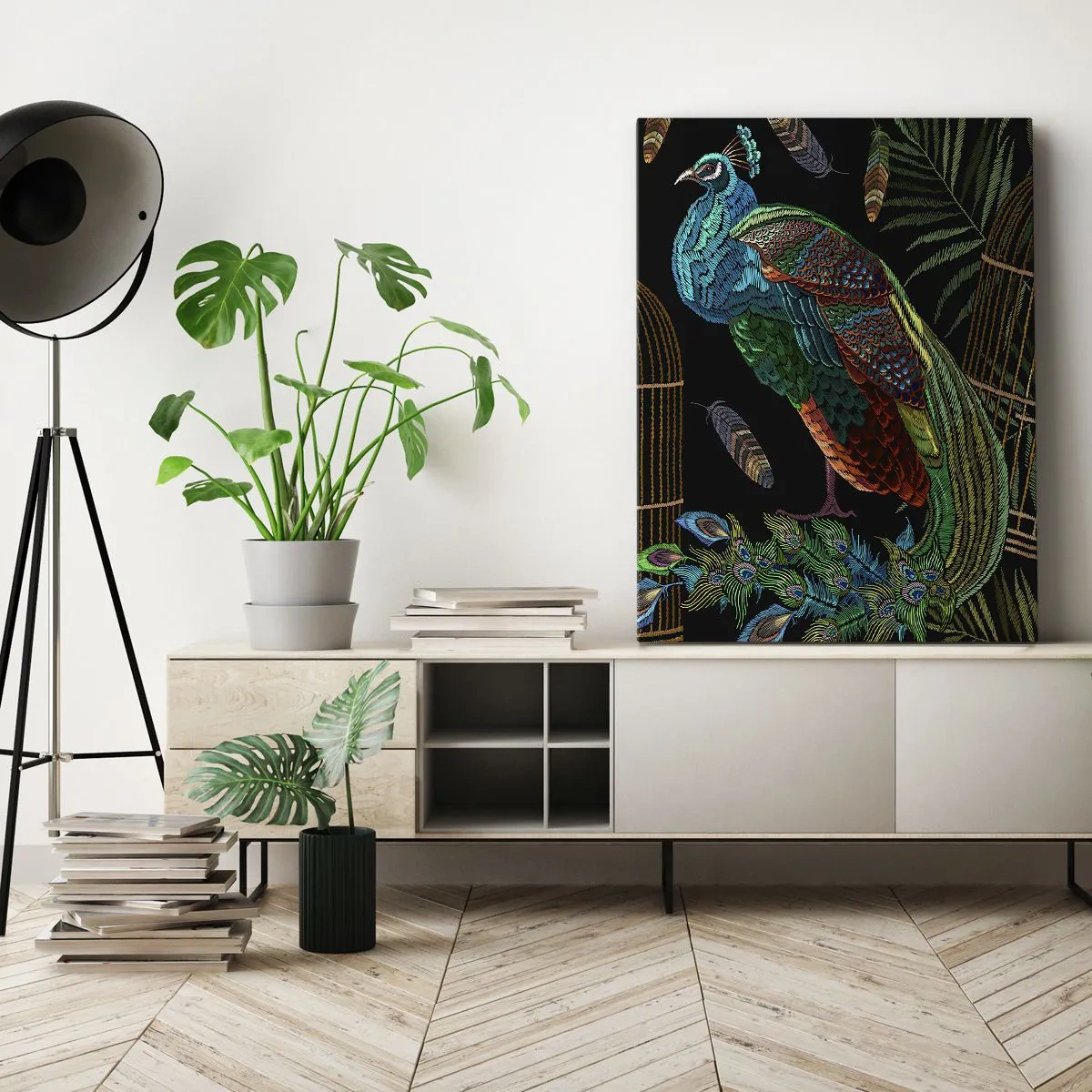 Lærredstryk - Billede på lærred - I kongelige gevandter - 45x80 cm
