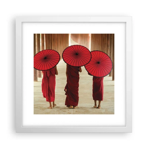 Plakat i hvid ramme - På vej til det rene land - 30x30 cm