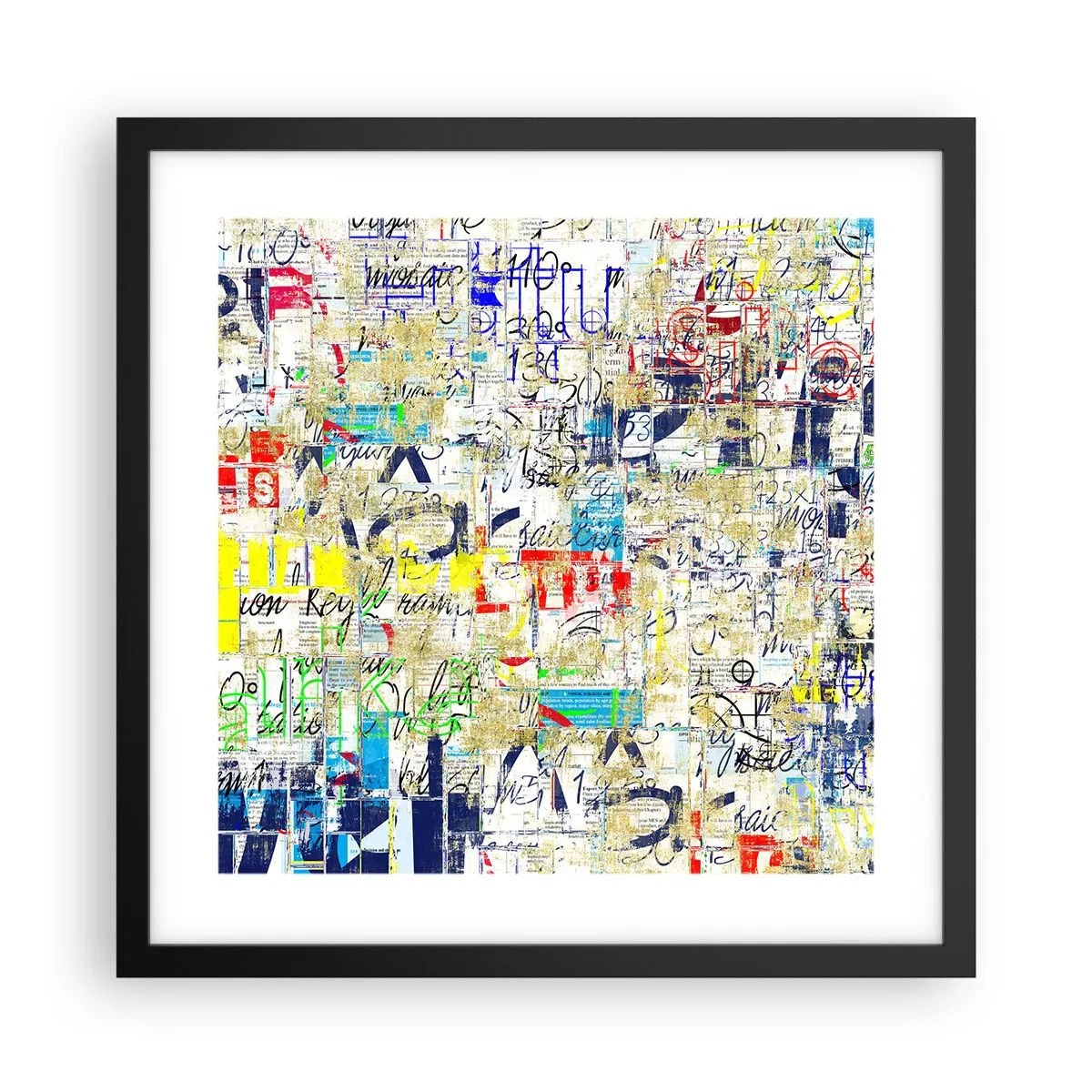 Plakat i sort ramme - Simpelthen en fryd for øjet - 40x40 cm