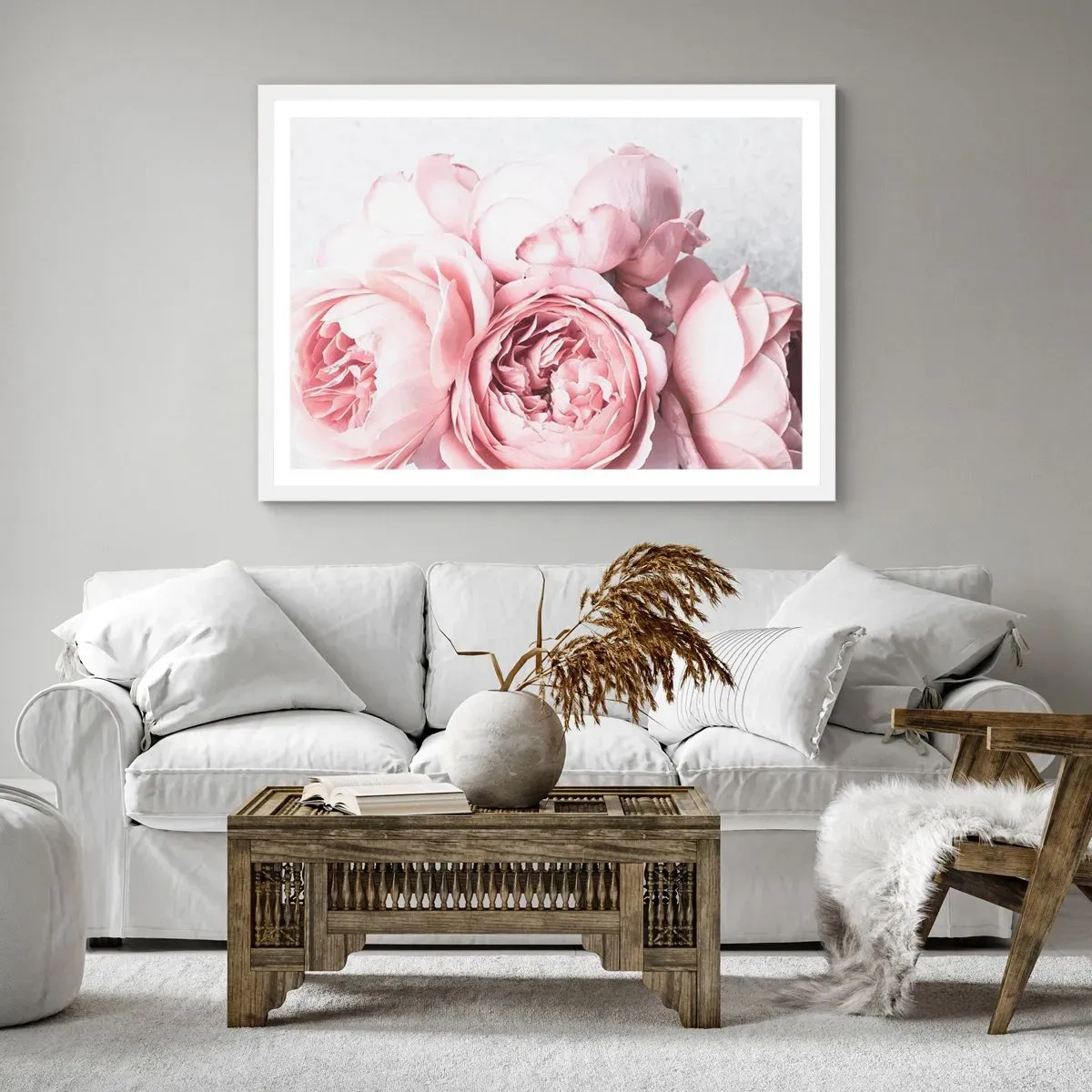 Plakat i hvid ramme - For de romantiske - 70x50 cm