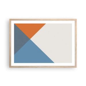 Plakat i ramme af lyst egetræ - Med hensyn til ... - 70x50 cm
