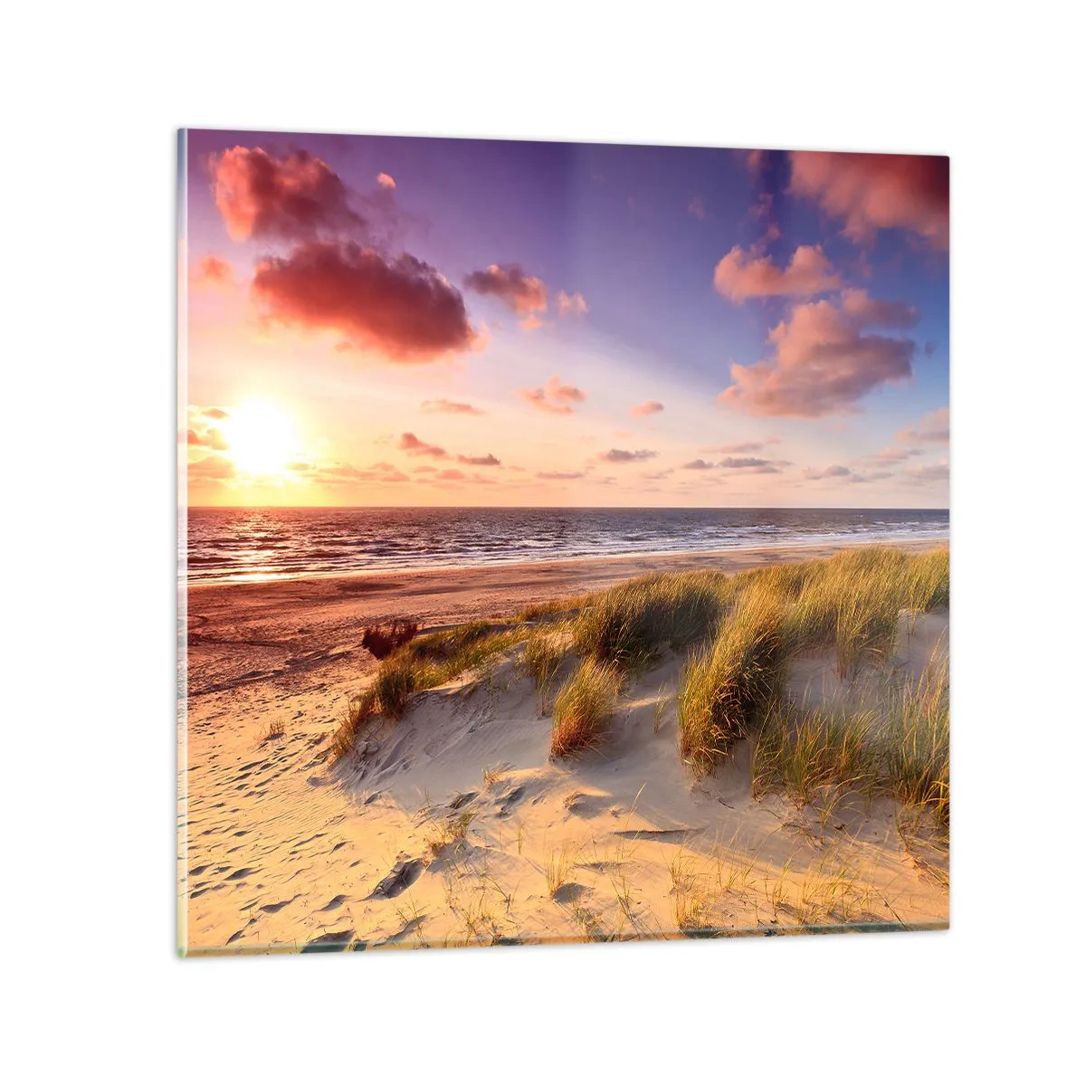 Billede på glas - Luften dufter allerede af sommer - 70x70 cm