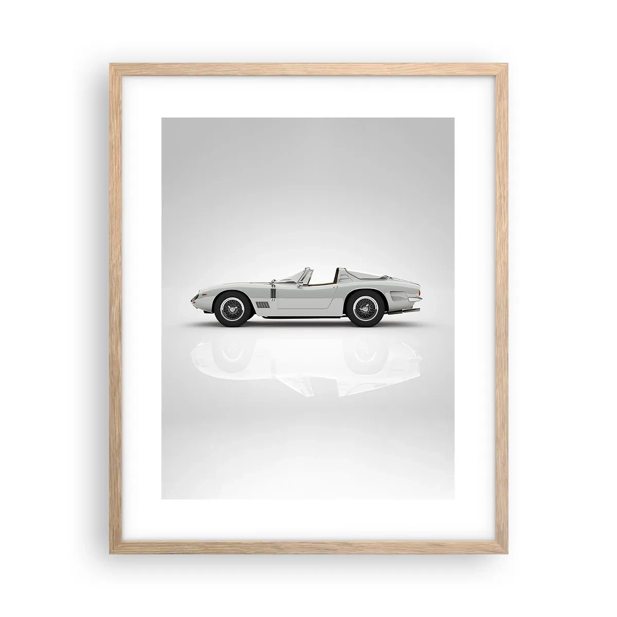 Plakat i ramme af lyst egetræ - Løftet om sjov - 40x50 cm