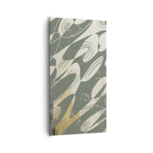 Lærredstryk - Billede på lærred - Rytmisk abstraktion - 65x120 cm