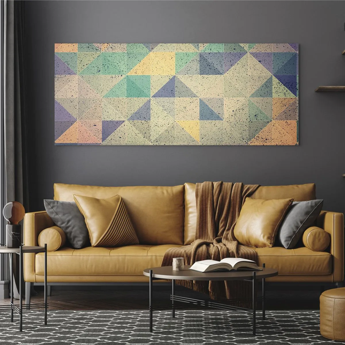 Billede på glas - Republikken trekanter - 100x40 cm
