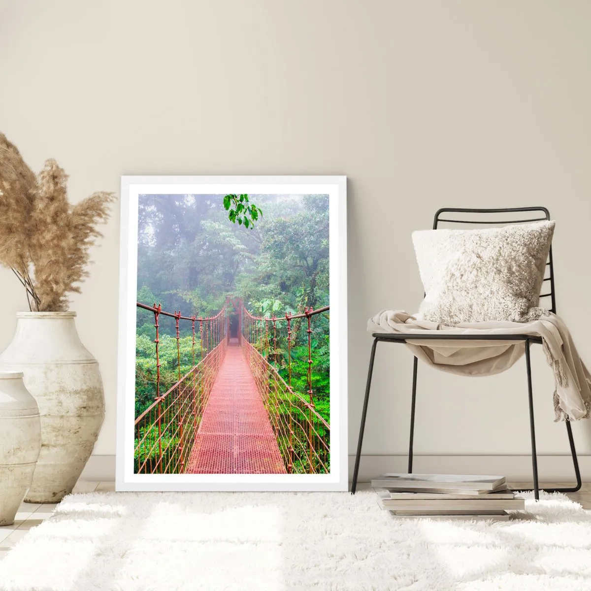 Plakat i hvid ramme - Ophængt over kronerne - 40x50 cm