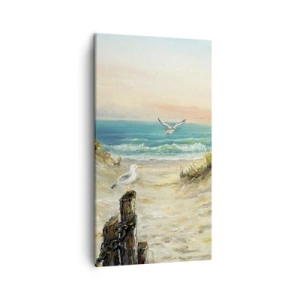 Lærredstryk - Billede på lærred - Vindstille tilbagetog - 45x80 cm