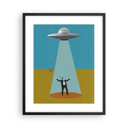 Plakat i sort ramme - Et tæt møde - 40x50 cm