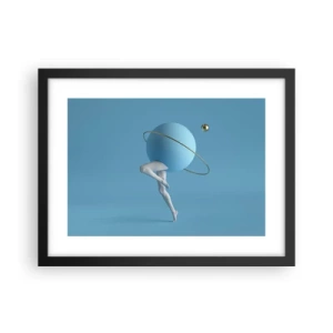 Plakat i sort ramme - Og planeterne går amok - 40x30 cm