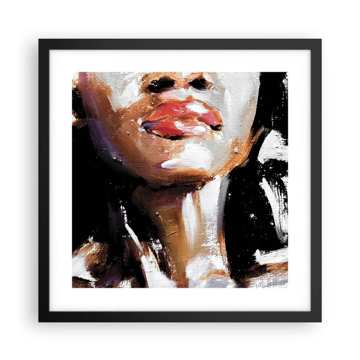 Plakat i sort ramme - Stolthed uden fordomme - 40x40 cm