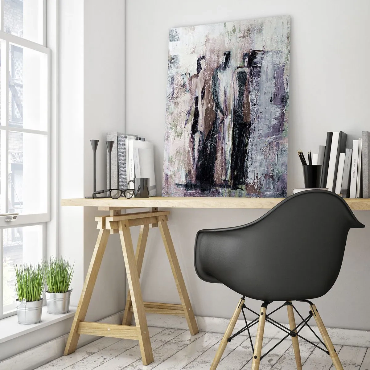 Billede på glas - De mystiske tre - 70x100 cm