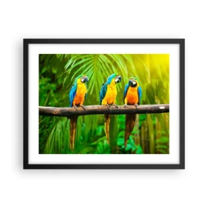 Plakat i sort ramme - Og har du hørt, at hun...? - 50x40 cm