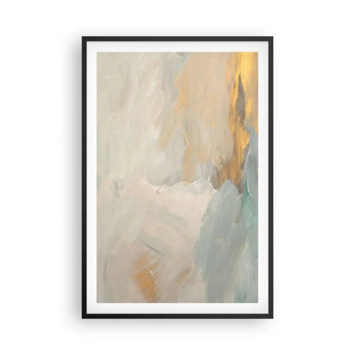 Plakat i sort ramme - Abstraktion - blidhedens land - 61x91 cm