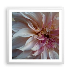 Plakat i hvid ramme - Blomstrende friskhed - 60x60 cm
