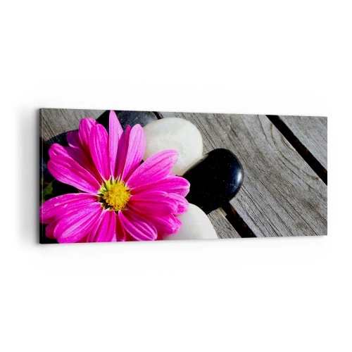 Lærredstryk - Billede på lærred - Hvil på molen - 100x40 cm