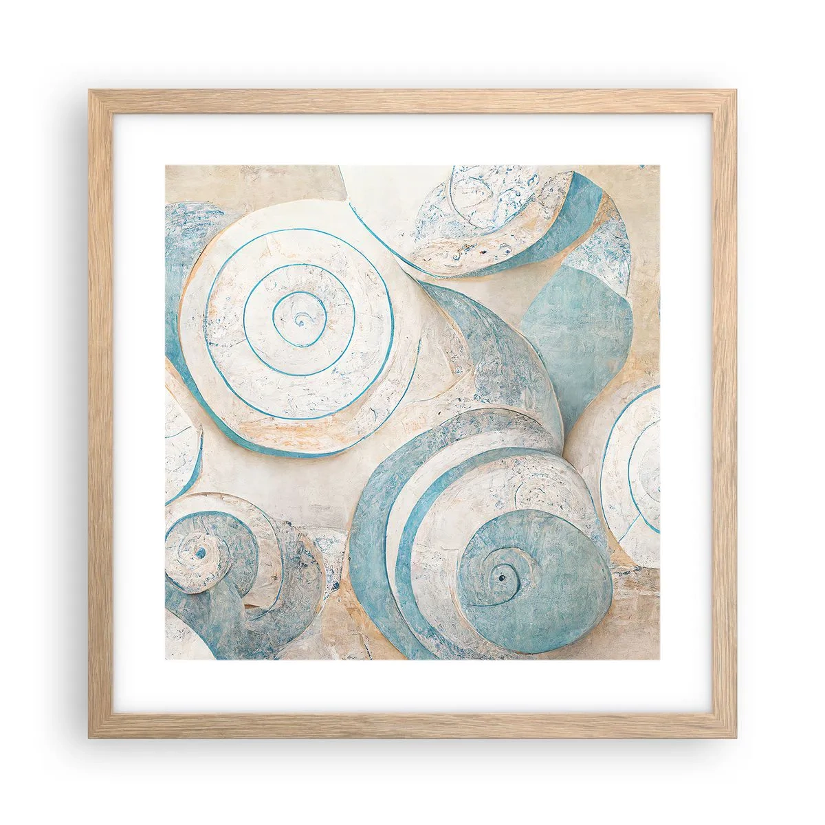 Plakat i ramme af lyst egetræ - Hvad gemmer skallen på? - 40x40 cm