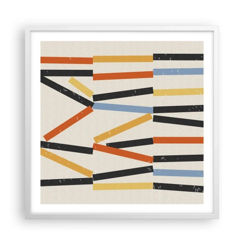 Plakat i hvid ramme - Vandret komposition - 60x60 cm