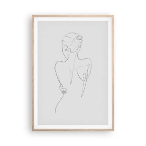 Plakat i ramme af lyst egetræ - Kroppens musik - 70x100 cm