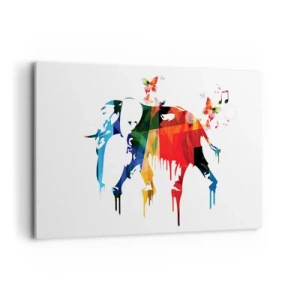 Lærredstryk - Billede på lærred - Alle kan danse - 120x80 cm
