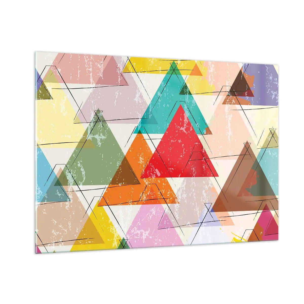 Billede på glas - Tre og tre - 100x70 cm