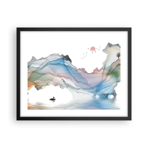 Plakat i sort ramme - Mod krystalbjergene - 50x40 cm