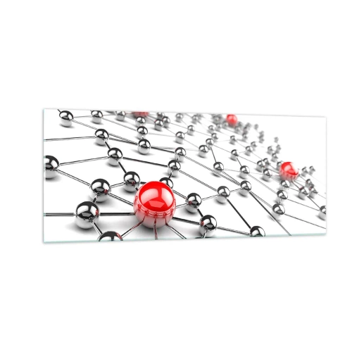 Billede på glas - Sølvnet - 100x40 cm