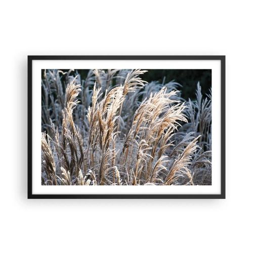 Plakat i sort ramme - Pyntet med frost - 70x50 cm
