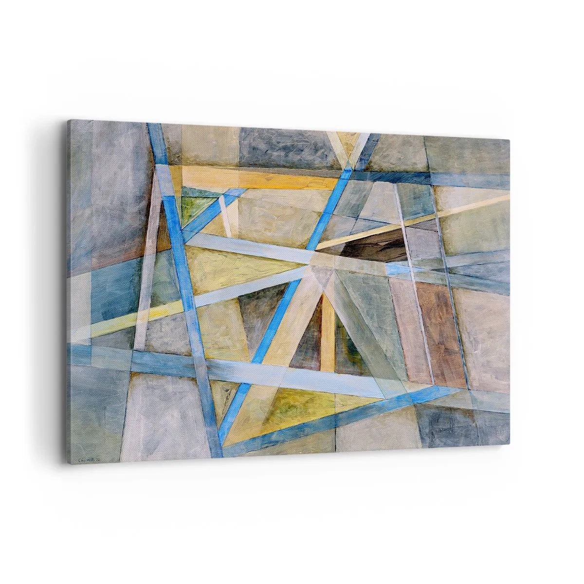 Lærredstryk - Billede på lærred - Lige eller skråt? - 120x80 cm