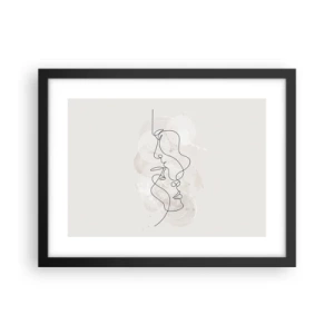 Plakat i sort ramme - Omfavnet i en omfavnelse - 40x30 cm