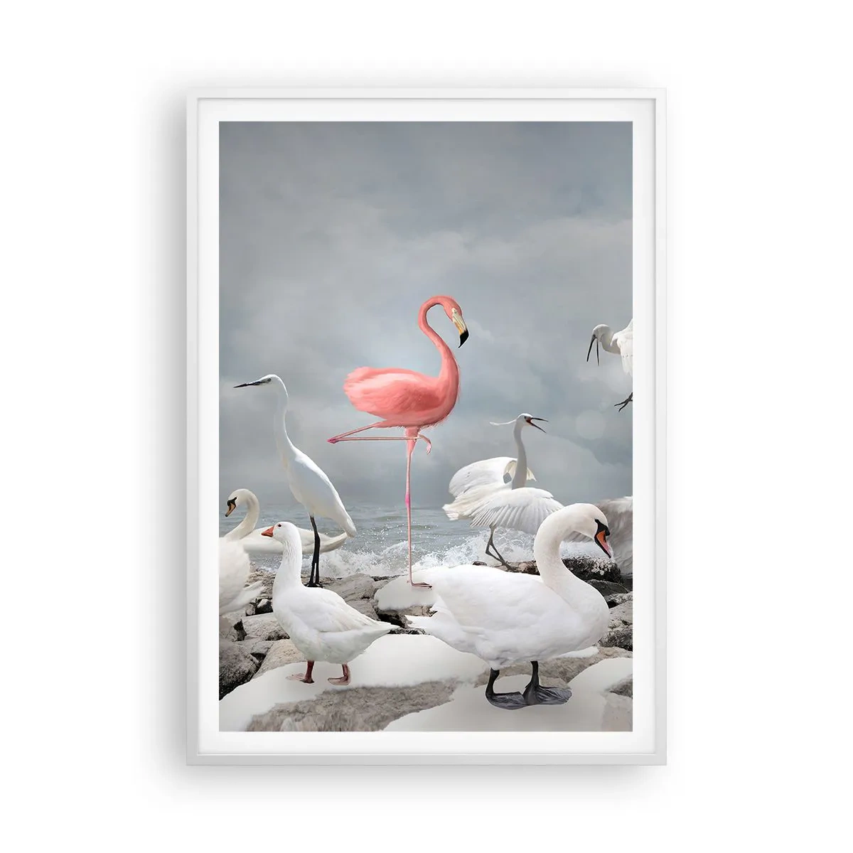 Plakat i hvid ramme - Hvor kommer jeg fra? - 70x100 cm