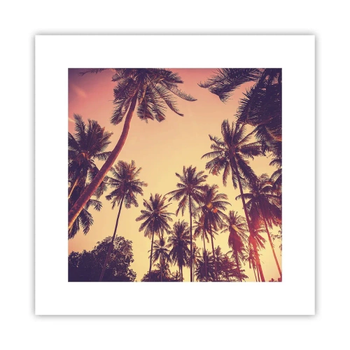Plakat - Tropisk variation - 30x30 cm