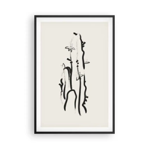 Plakat i sort ramme - Blomstrende urt - 61x91 cm