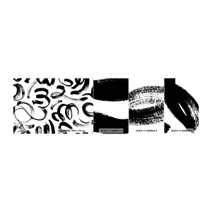 Fototapet Prøve Standard Eco - I sort og hvidt - Moderne kunst, Modernitet, Mønstre - 100x30 cm