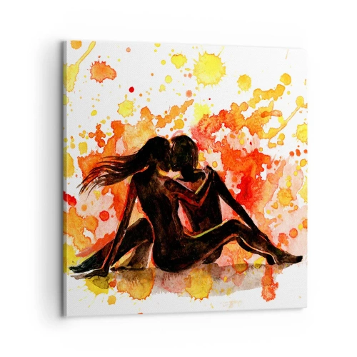 Lærredstryk - Billede på lærred - Og der var lys - 60x60 cm