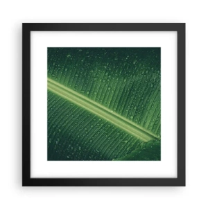 Plakat i sort ramme - Grøn struktur - 30x30 cm