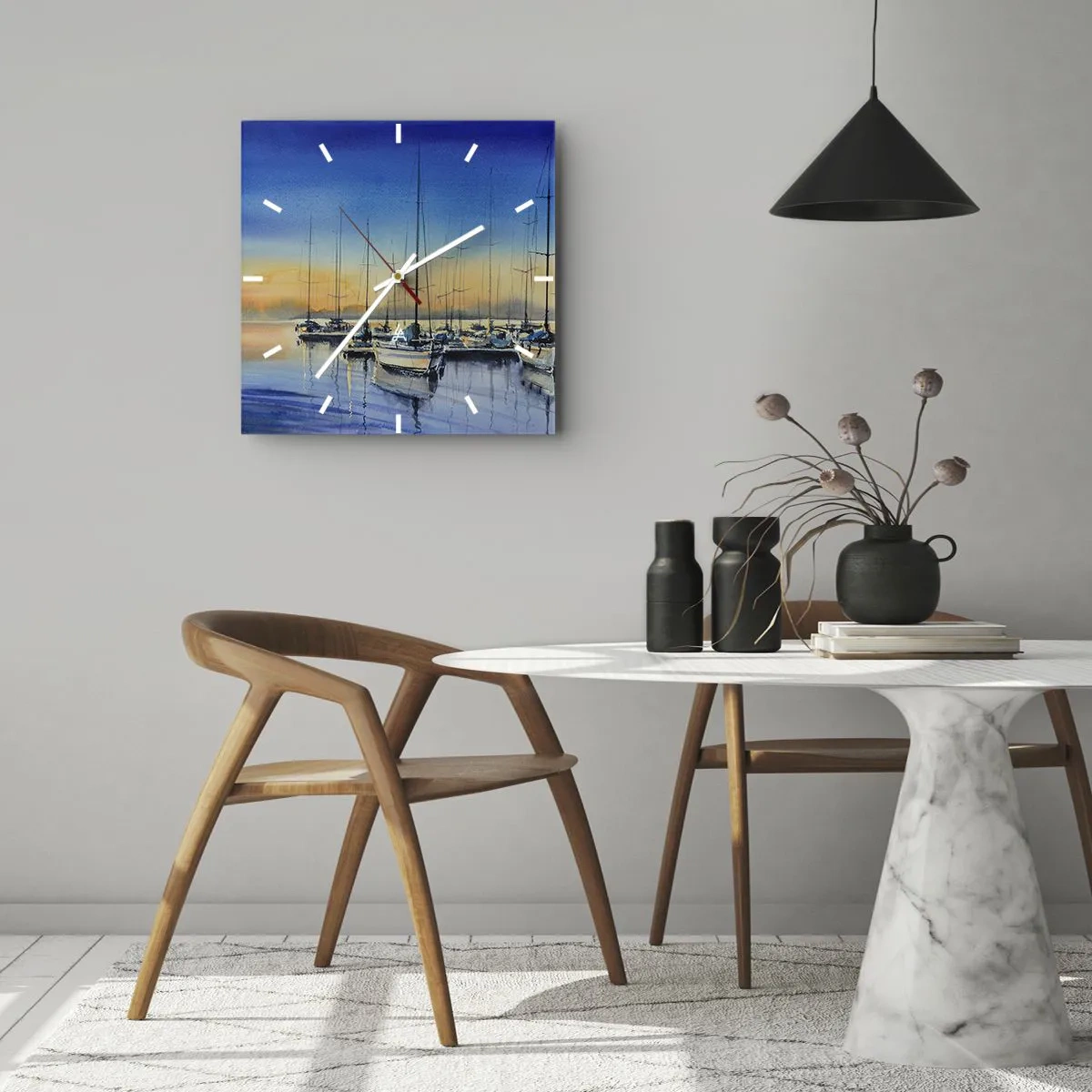 Vægur, Uret - Slutningen på en god dag - 40x40 cm