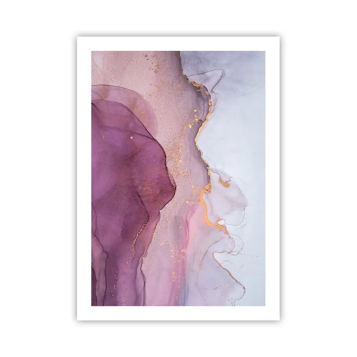 Plakat - Lilla og violette bølger - 50x70 cm