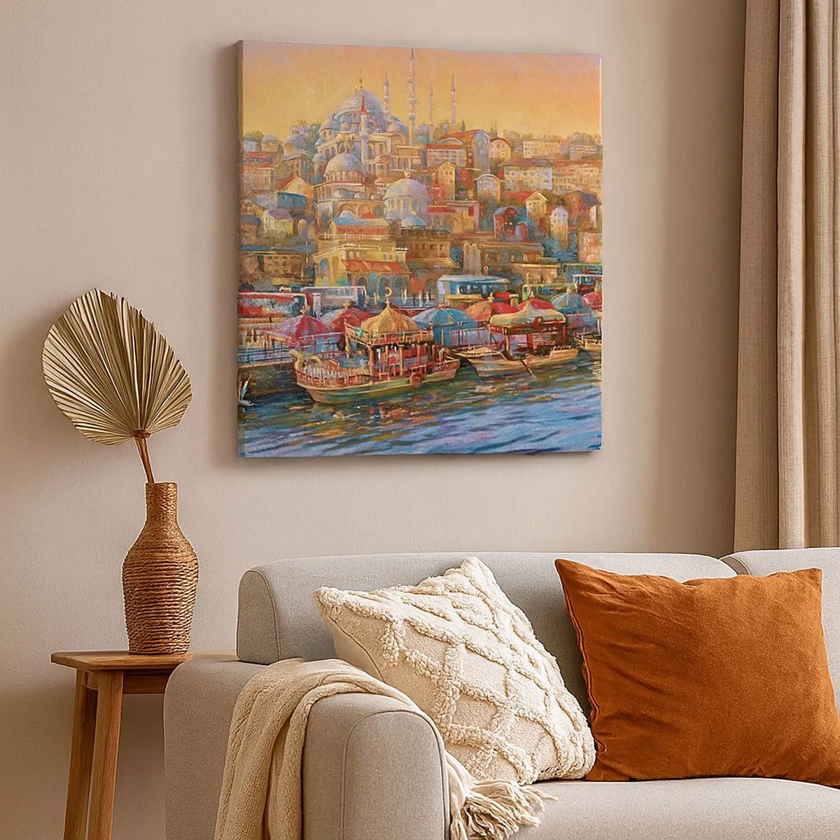 Lærredstryk - Billede på lærred - En historie fra Istanbul - 30x30 cm
