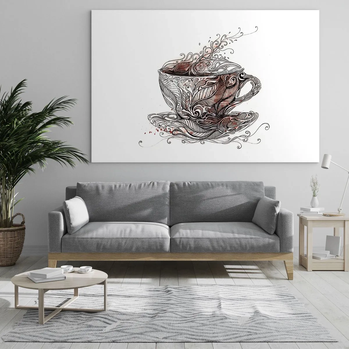 Billede på glas - Te er godt til alt - 100x70 cm