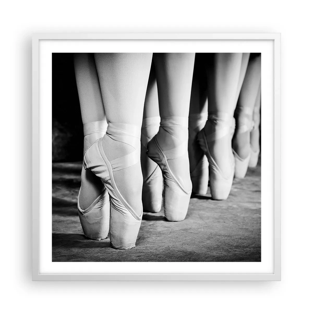 Plakat i hvid ramme - Sammen, let - 60x60 cm