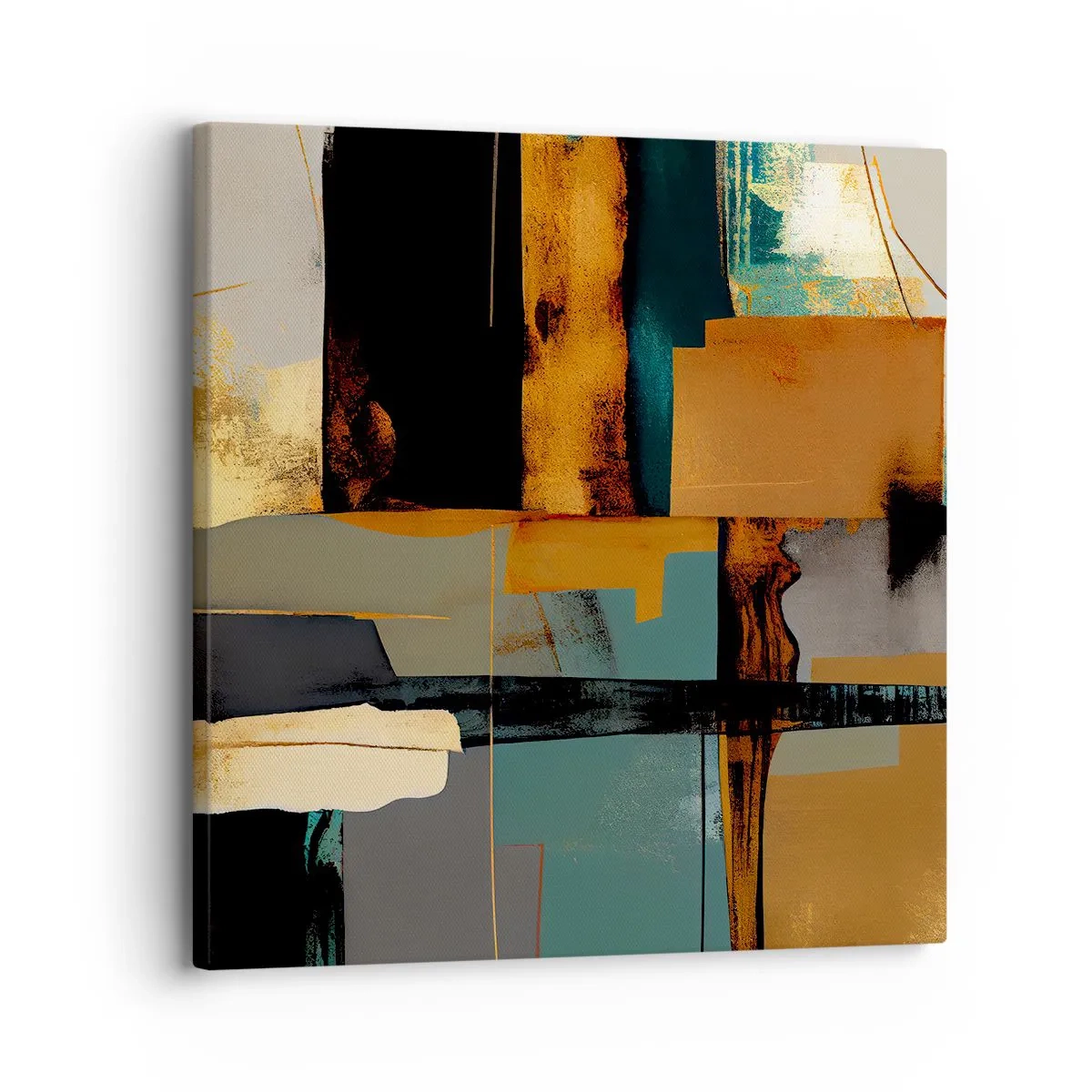 Lærredstryk - Billede på lærred - Abstraktion - lys og skygge - 30x30 cm